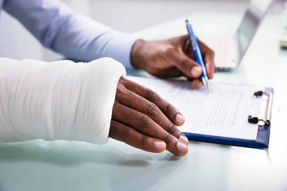 Injured person filing a claim